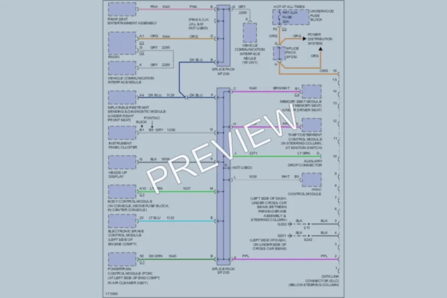 2003 Buick Rendezvous Computer Data Lines wiring diagram preview