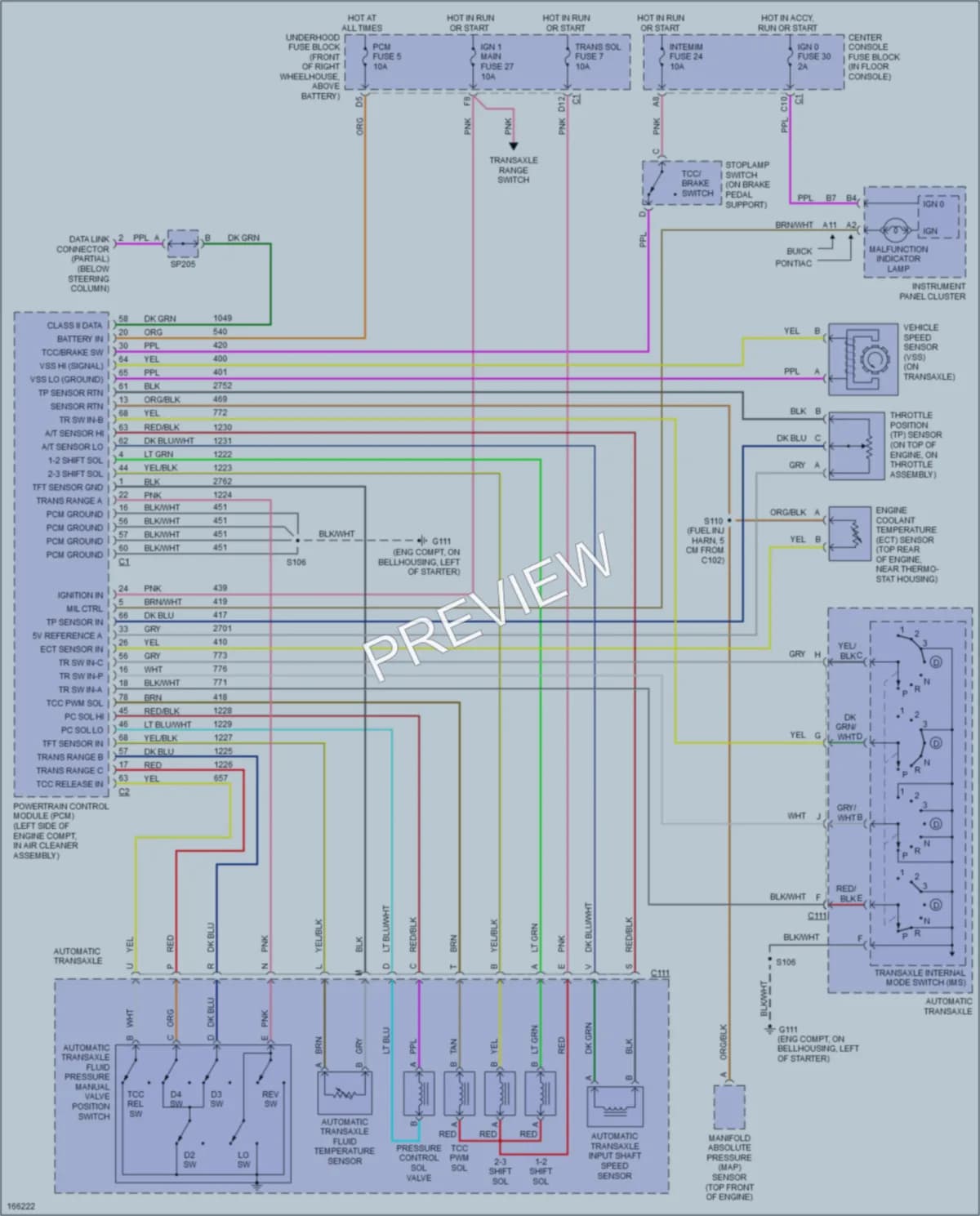 2003 Buick Rendezvous Transmission wiring diagram preview