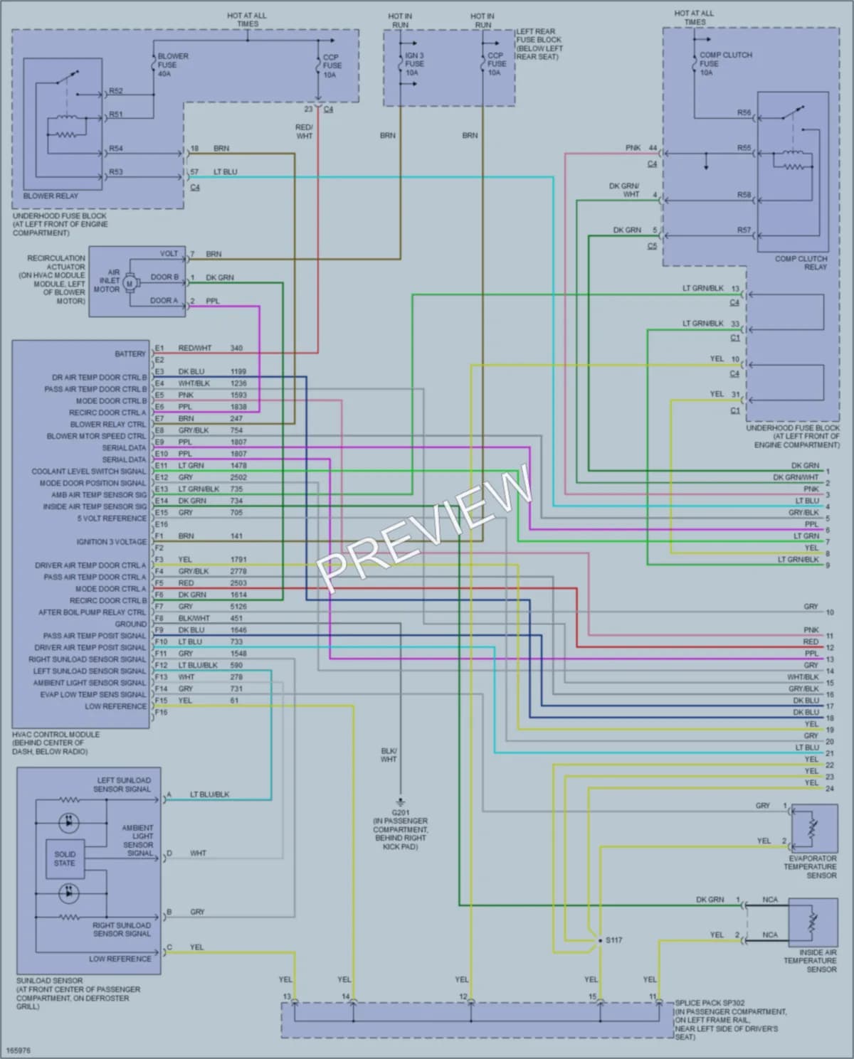 2003 Cadillac CTS Air Conditioning wiring diagram preview
