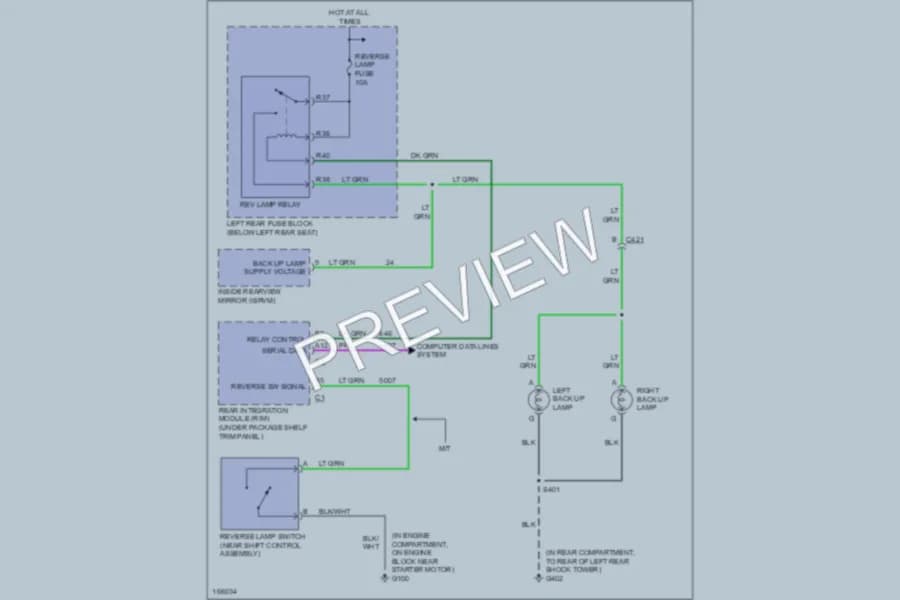 2003 Cadillac CTS Exterior Lights wiring diagram preview