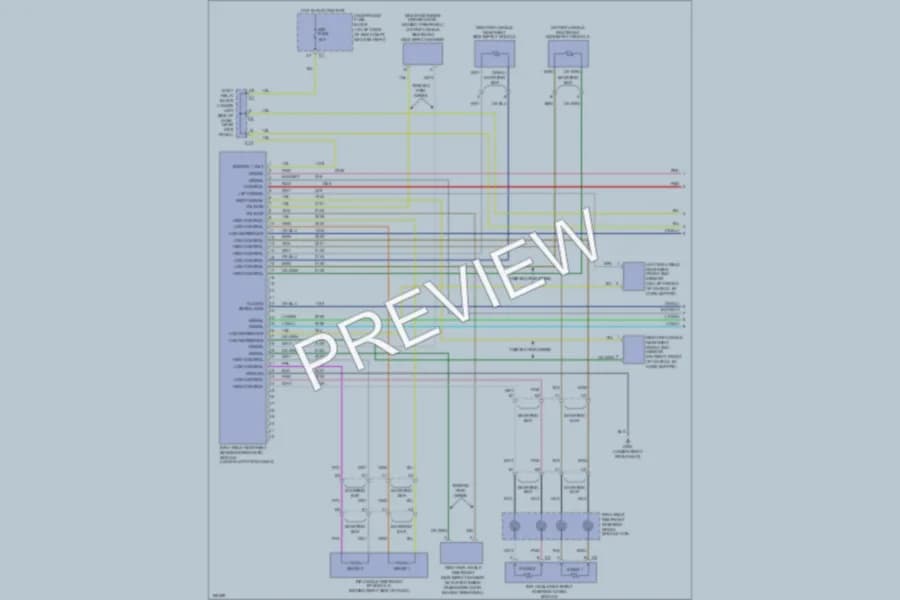 2003 Cadillac Escalade Supplemental Restraints wiring diagram preview