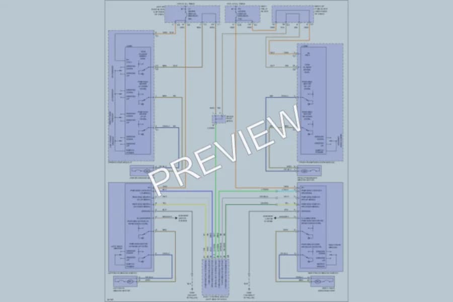 2003 Cadillac EscaladeESV Power Windows wiring diagram preview