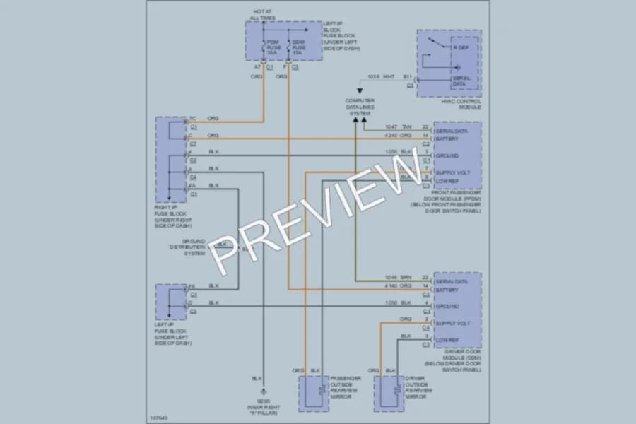 2003 Cadillac EscaladeEXT Defoggers wiring diagram preview