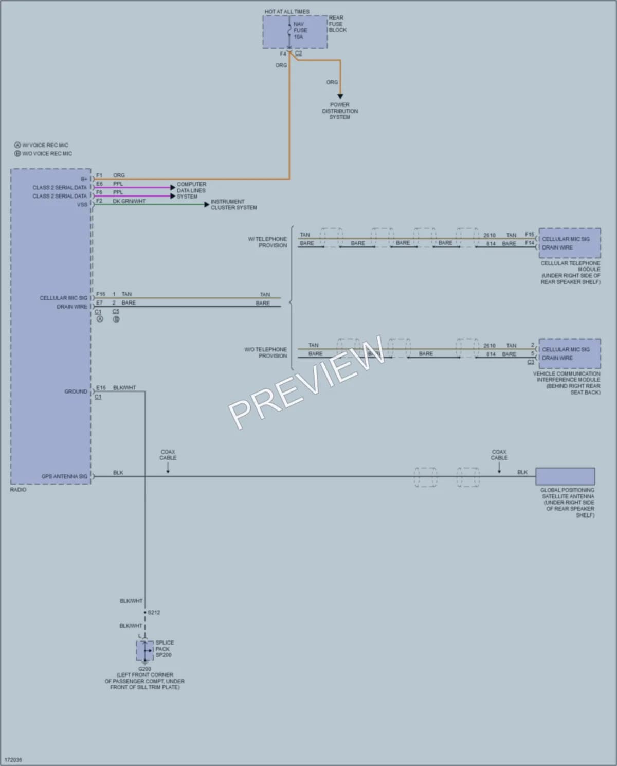 2003 Cadillac Seville Navigation wiring diagram preview