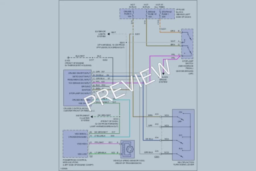 2003 Chevrolet Astro Cruise Control wiring diagram preview