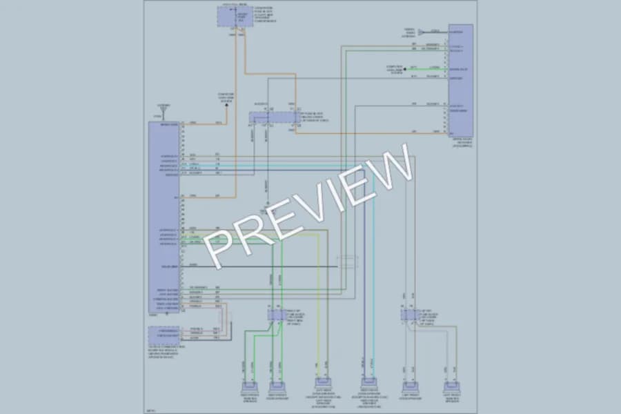2003 Chevrolet 2500 Radio wiring diagram preview with protected circuit layout