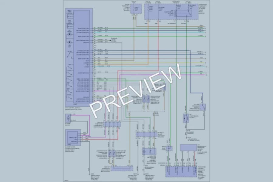 2003 Chevrolet 3500 Air Conditioning wiring diagram preview with protected circuit layout