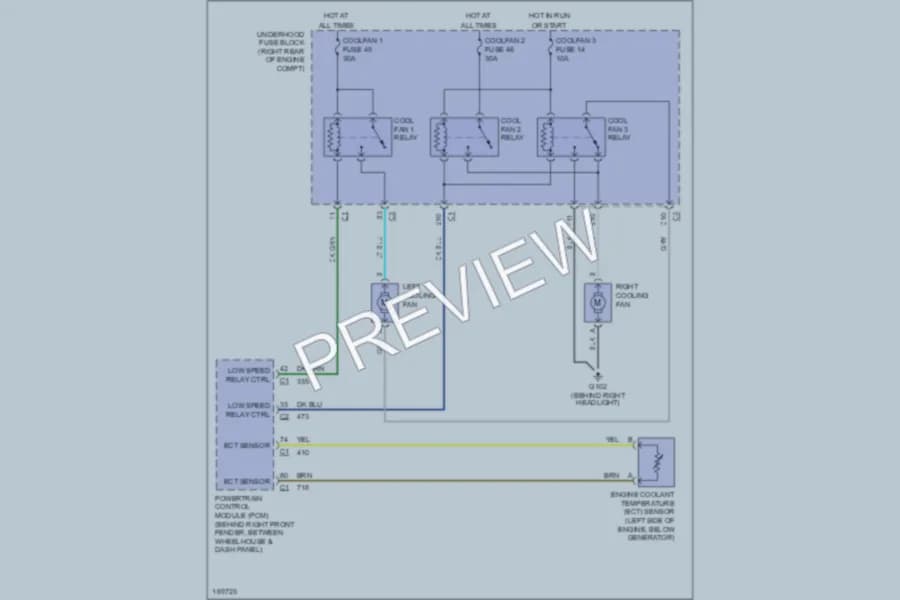 2003 Chevrolet Corvette Cooling Fan wiring diagram preview