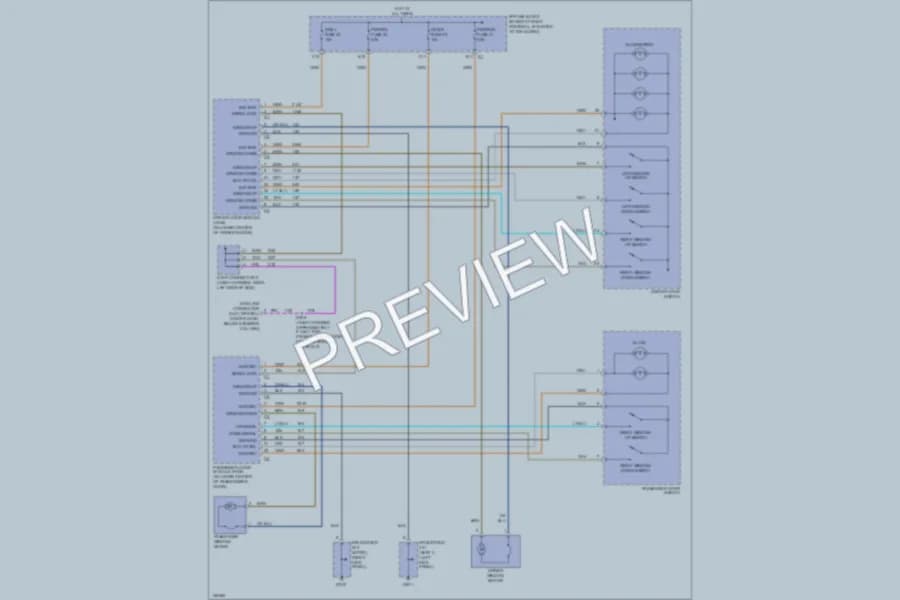 2003 Chevrolet Corvette Power Windows wiring diagram preview