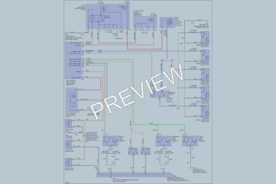 2003 Chevrolet G1500 Interior Lights wiring diagram preview with protected circuit layout