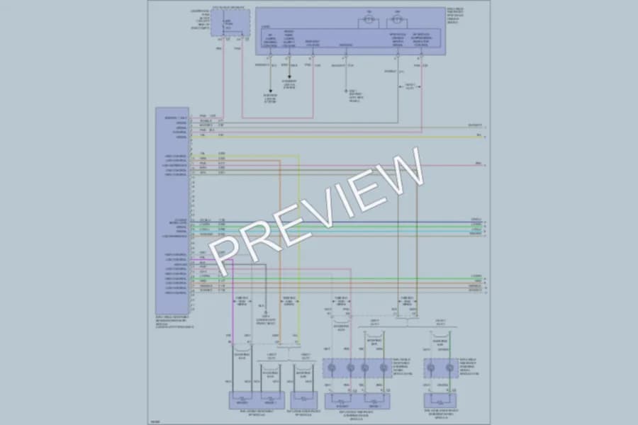 2003 Chevrolet H1500 Supplemental Restraints wiring diagram preview with protected circuit layout