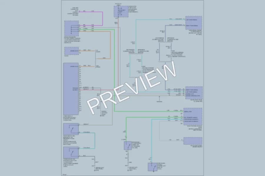 2003 Chevrolet H1500 Warning Systems wiring diagram preview with protected circuit layout