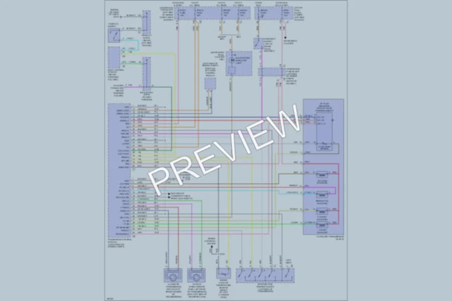 2003 Chevrolet 3500 Transmission wiring diagram preview with protected circuit layout