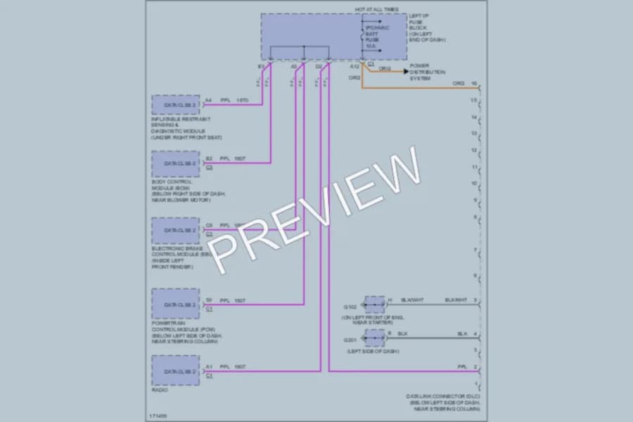 2003 Chevrolet Malibu Computer Data Lines wiring diagram preview