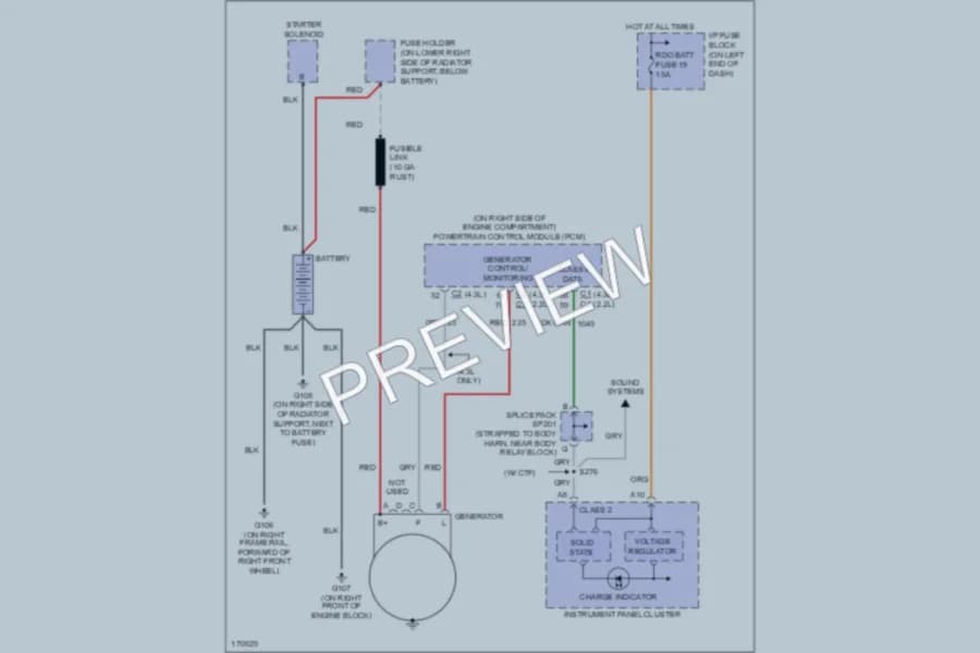 2003 Chevrolet S10 Starting Charging wiring diagram preview