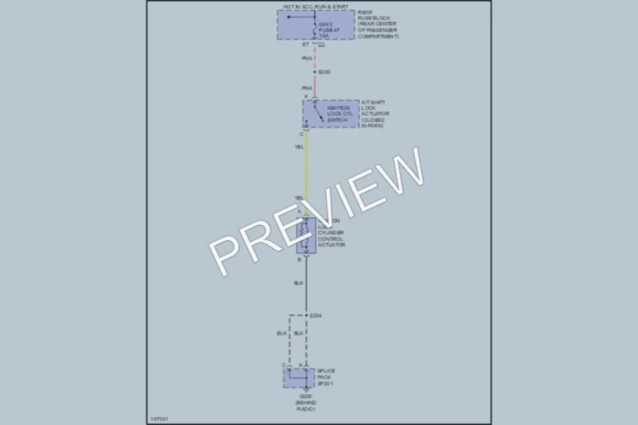 2003 Chevrolet SSR Shift Interlock wiring diagram preview