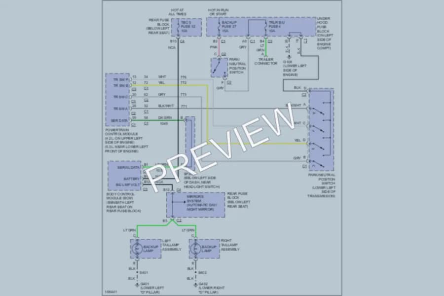 2003 Chevrolet TrailBlazerEXT Exterior Lights wiring diagram preview