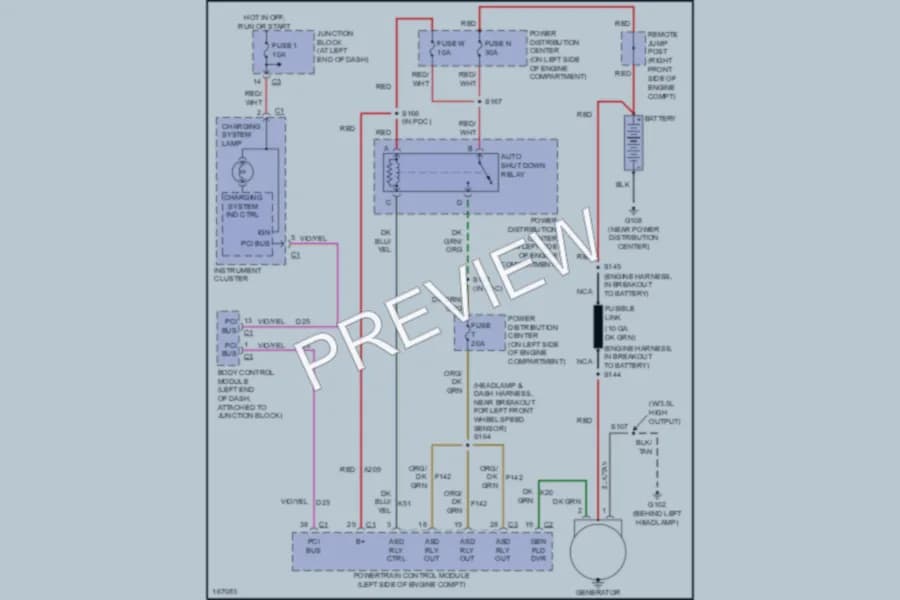2003 Chrysler Concorde Starting Charging wiring diagram preview