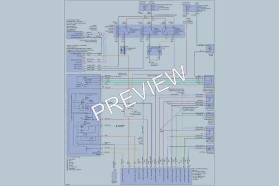 2003 Chrysler 2D Convertible Air Conditioning wiring diagram preview with protected circuit layout