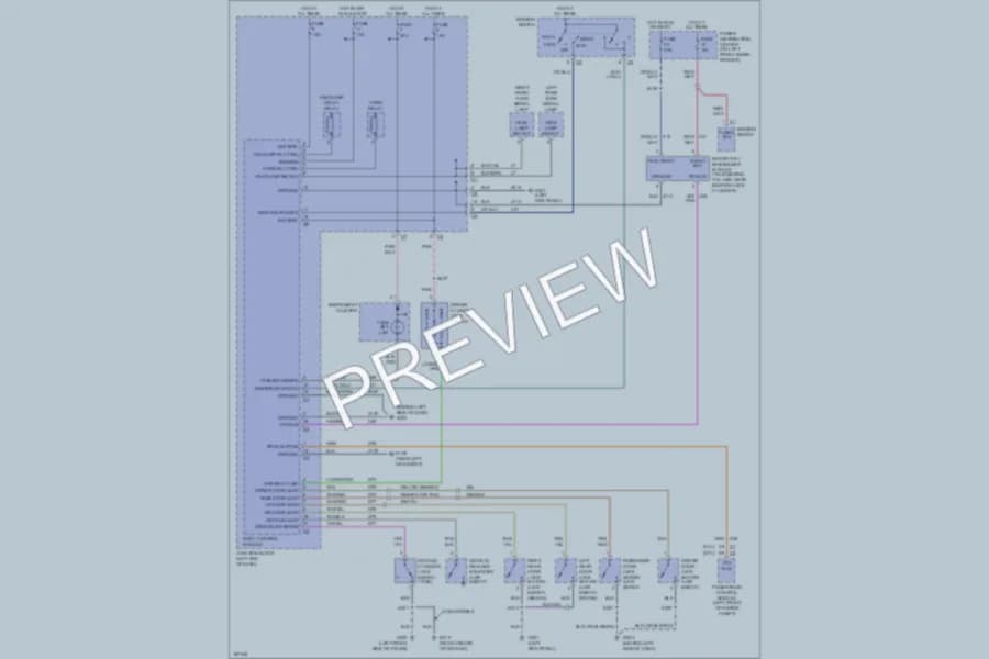 2003 Chrysler 2D Convertible Anti Theft wiring diagram preview with protected circuit layout