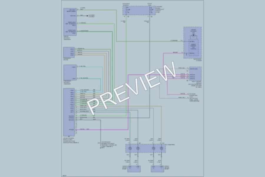 2003 Chrysler 2D Convertible Supplemental Restraints wiring diagram preview with protected circuit layout