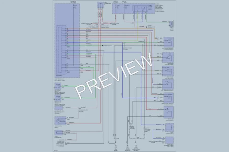 2003 Chrysler 2D Coupe Anti Theft wiring diagram preview with protected circuit layout