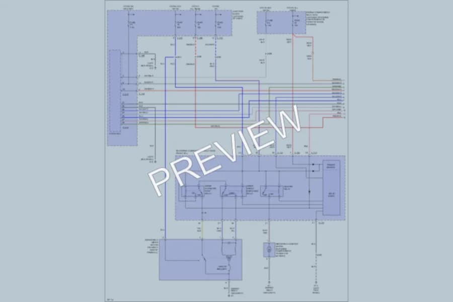 2003 Chrysler 2D Coupe Wiper Washer wiring diagram preview with protected circuit layout