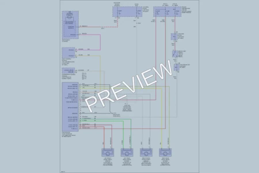 2003 Chrysler 4D Sedan Anti Lock Brakes wiring diagram preview with protected circuit layout