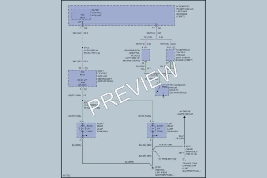 2003 Chrysler Voyager Exterior Lights wiring diagram preview