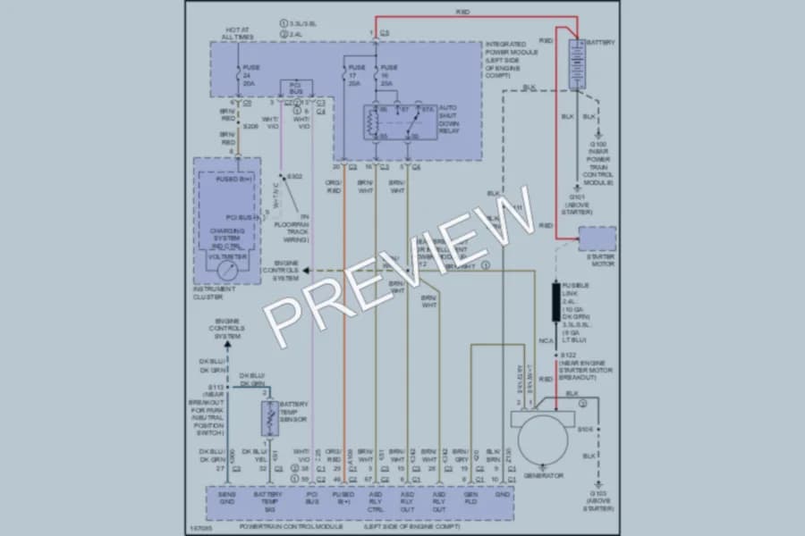 2003 Chrysler Voyager Starting Charging wiring diagram preview