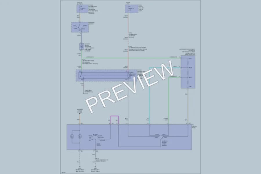 2003 Dodge B1500 Air Conditioning wiring diagram preview with protected circuit layout
