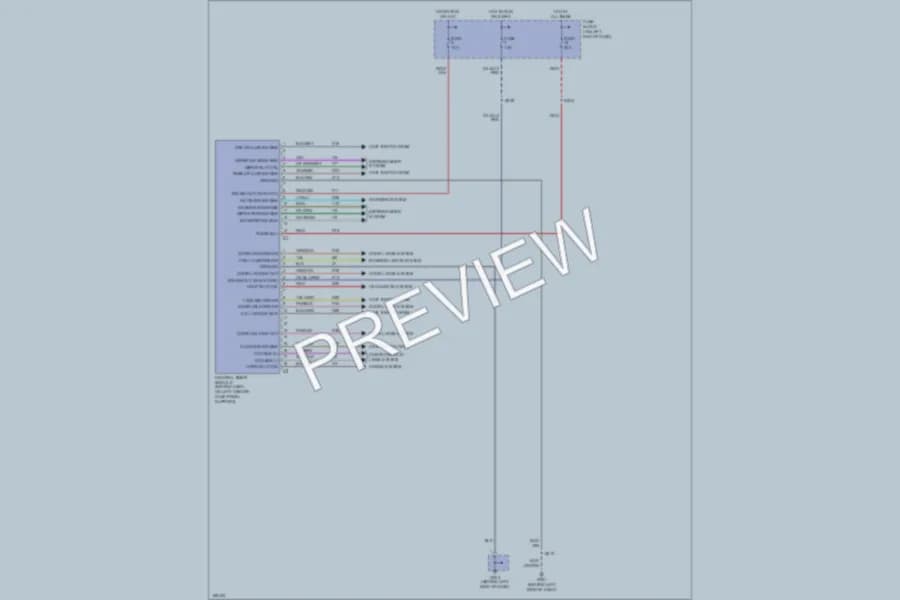 2003 Dodge B2500 Body Control Modules wiring diagram preview with protected circuit layout
