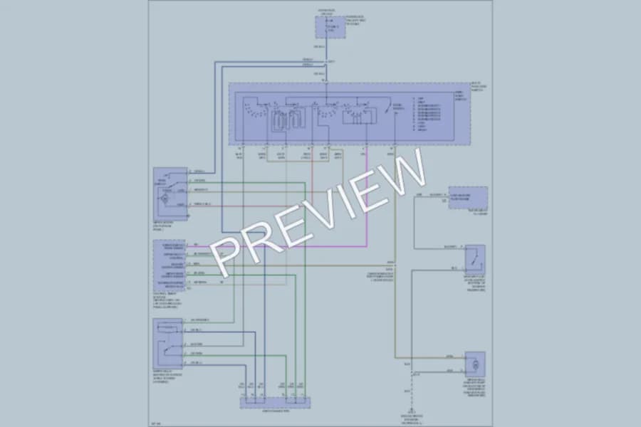 2003 Dodge B3500 Wiper Washer wiring diagram preview with protected circuit layout