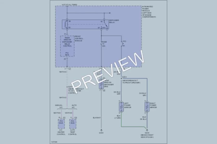 2003 Dodge Caravan Defoggers wiring diagram preview