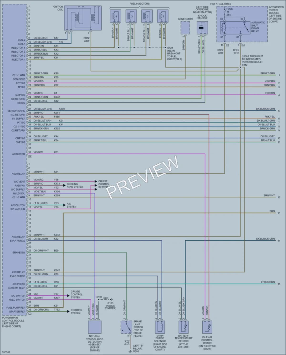 2003 Dodge Caravan Engine Performance wiring diagram preview
