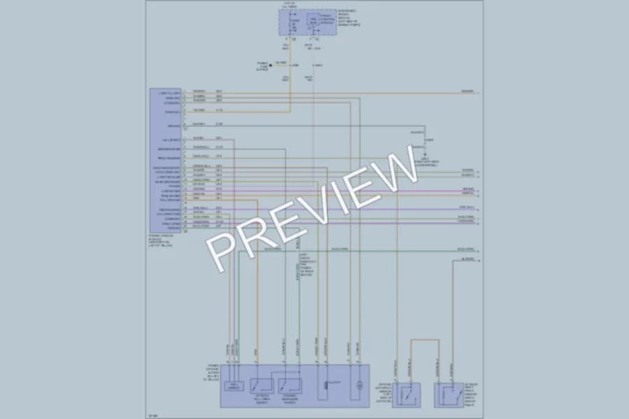 2003 Dodge Caravan Trunk Tailgate Fuel Door wiring diagram preview