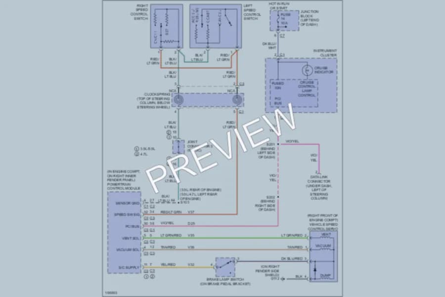 2003 Dodge Dakota Cruise Control wiring diagram preview