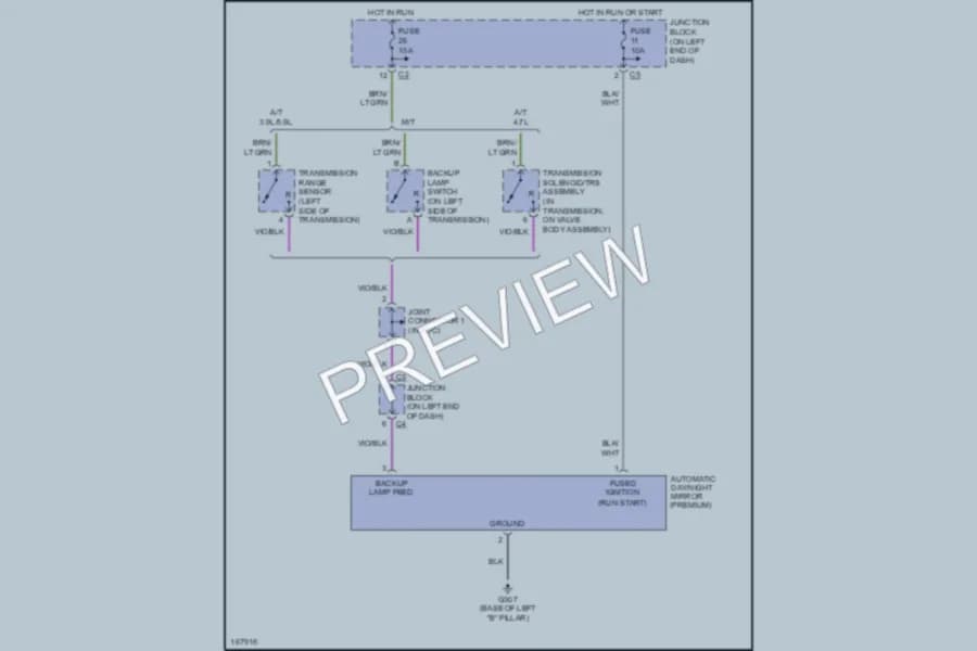 2003 Dodge Dakota Power Mirrors wiring diagram preview