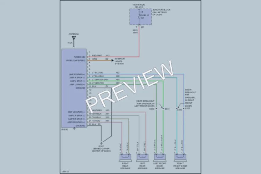 2003 Dodge Dakota Radio wiring diagram preview