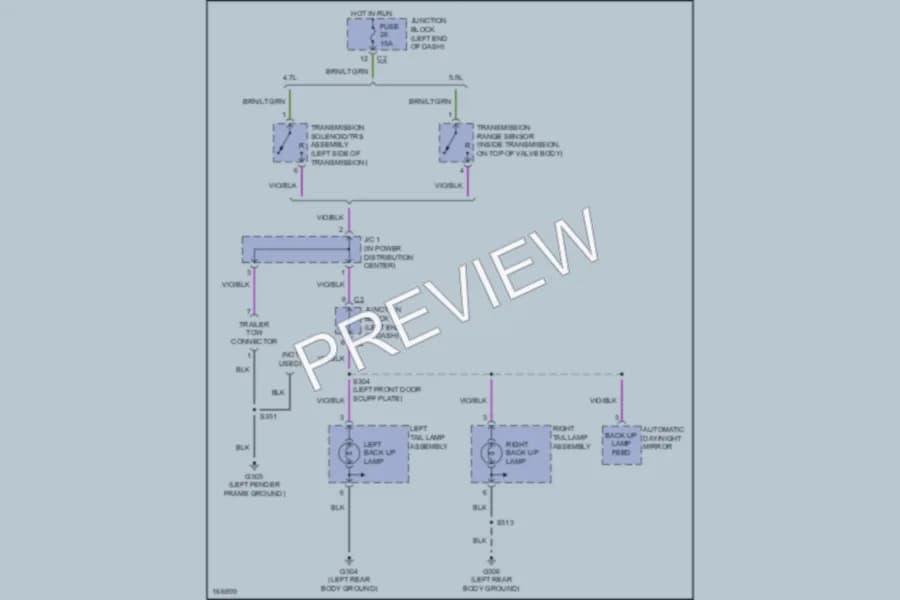 2003 Dodge Durango Exterior Lights wiring diagram preview