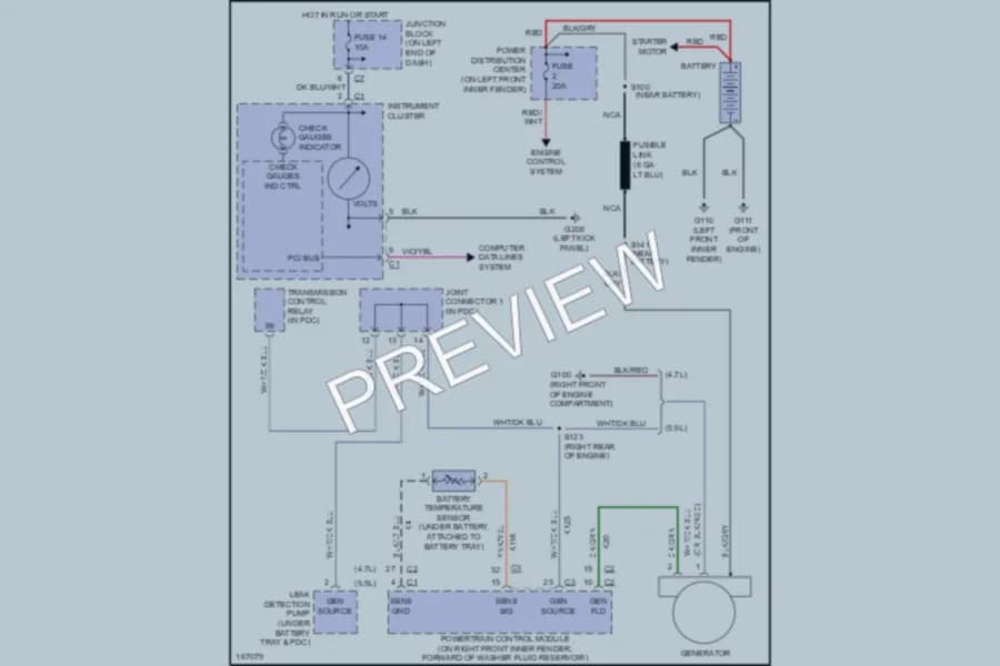 2003 Dodge Durango Starting Charging wiring diagram preview
