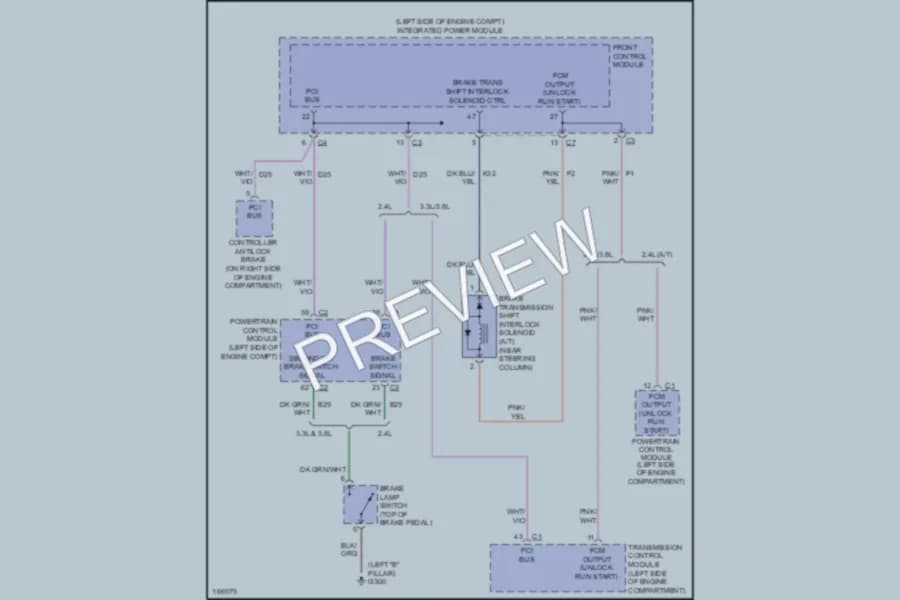 2003 Dodge GrandCaravan Shift Interlock wiring diagram preview