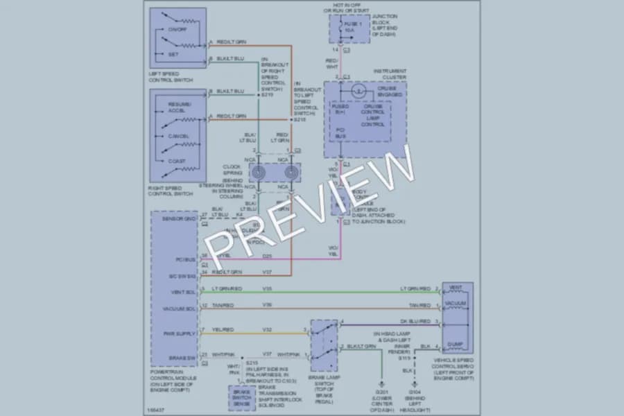2003 Dodge Intrepid Cruise Control wiring diagram preview