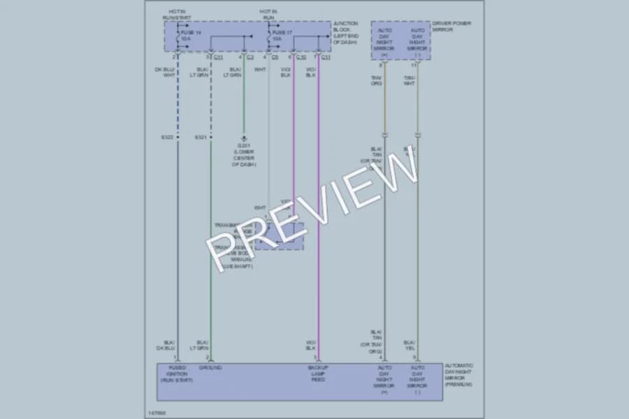 2003 Dodge Intrepid Power Mirrors wiring diagram preview