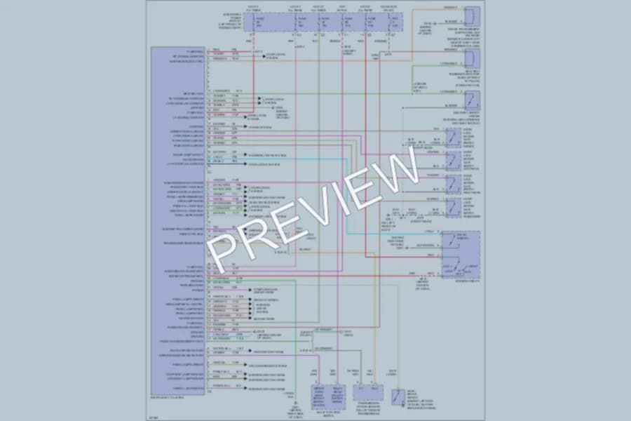 2003 Dodge R1500 Instrument Cluster wiring diagram preview with protected circuit layout