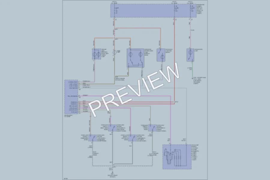 2003 Dodge R1500 Interior Lights wiring diagram preview with protected circuit layout