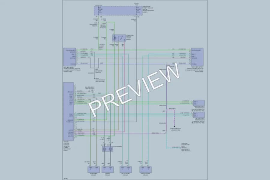 2003 Dodge R1500 Supplemental Restraints wiring diagram preview with protected circuit layout