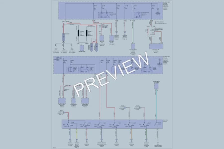 2003 Dodge R2500 Power Distribution wiring diagram preview with protected circuit layout