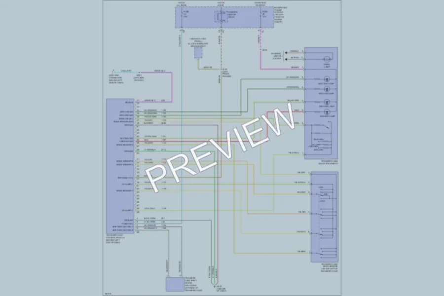 2003 Dodge R3500 Transmission wiring diagram preview with protected circuit layout