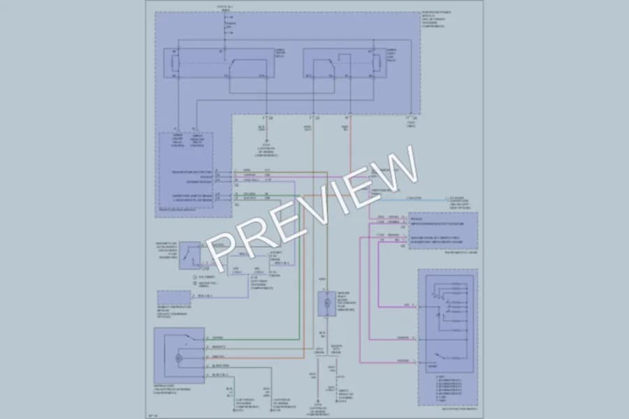 2003 Dodge R3500 Wiper Washer wiring diagram preview with protected circuit layout